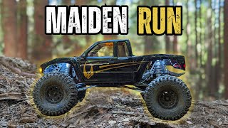 FIRST run with the Axial SCX10 III "Mandocamp" Kit Build!