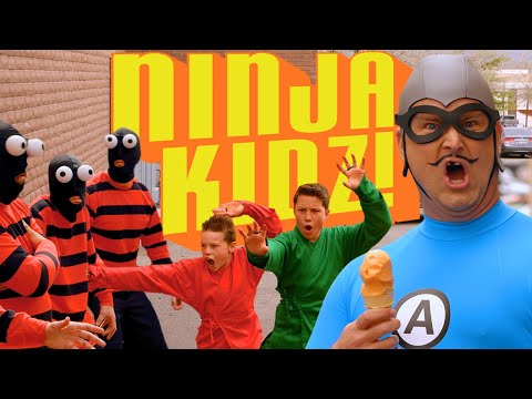 The Aquabats! Try To Stop Bank Robbers With Ninja Kidz TV!