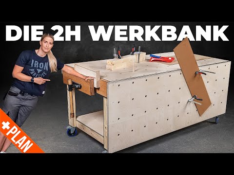 Die 2h Werkbank! Es war nie einfacher eine Werkbank zu bauen. (inkl. Plan)