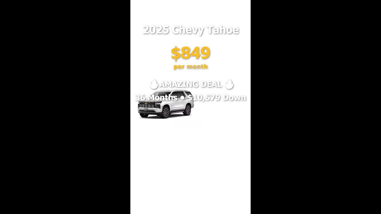 2025 Chevy Tahoe - Only $849/month! #Shorts