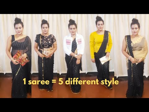 Papuli das  Different style of saree drape