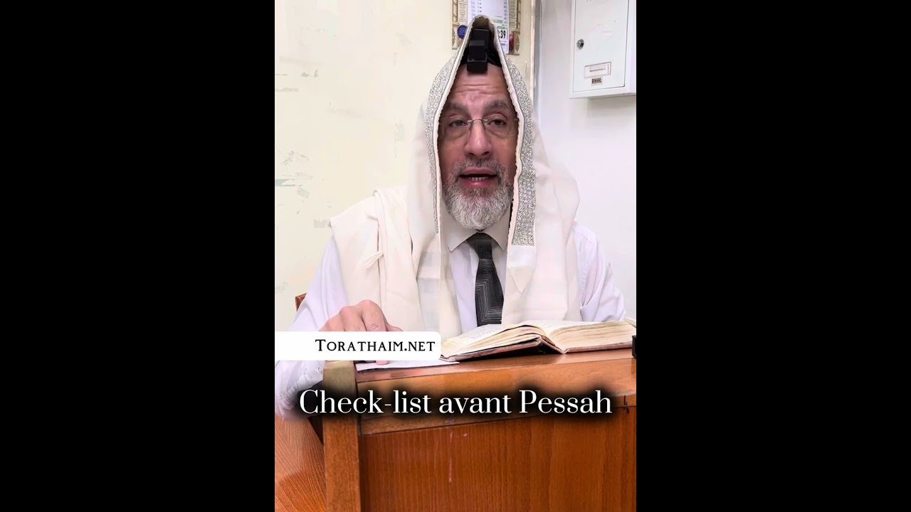 Check-list avant Pessah