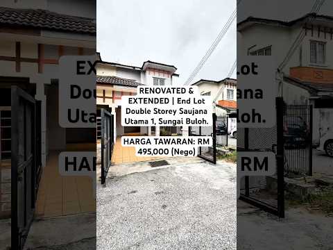 RENOVATED EXTENDED KITCHEN END LOT DOUBLE STOREY SAUJANA UTAMA 1, SUNGAI BULOH. video