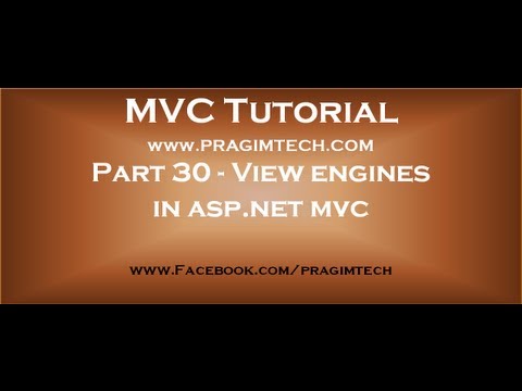 Part 30   View engines in asp net mvc