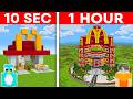 10 Seconds Vs 1 Hour Modern McDonalds Build Challenge In Minecraft