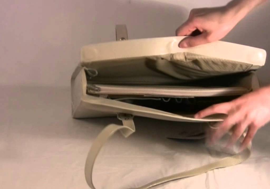 DEERFIELD 17 Kremowa Mcklein Torba damska biznesowa na laptopa.