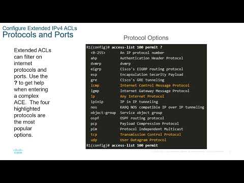 CCNA3-ENSAv7 - Lecture Module 05 - ACLs for IPv4 Configuration