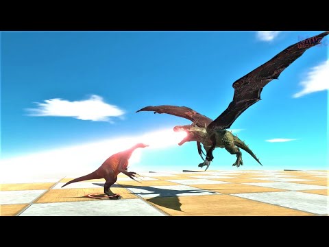 FLIYING DRAGON REX VS EVERY UNIT IN THE SKY RUINS animal revolt battle simulator NEW CUSTOM UPDATE