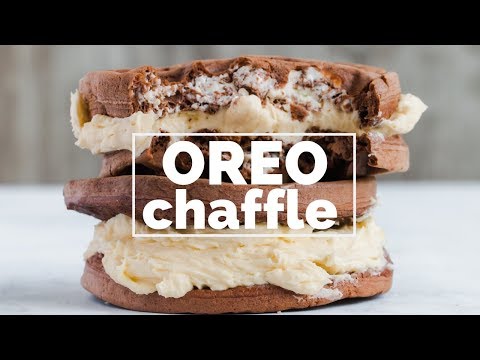 OREO CHAFFLE RECIPE with copycat sugar free OREO FILLING | NO WHIPPED CREAM! | The BEST chaffle