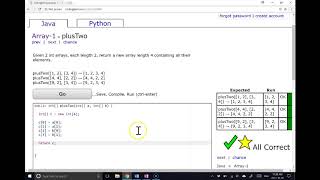Coding Bat Solutions - Arrays 1 - plusTwo