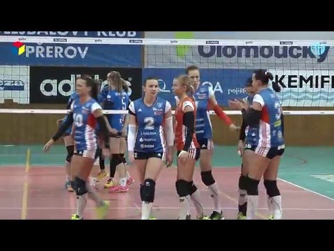 Volejbal extraliga žen: Přerov Precheza - VK UP Olomouc 3:2