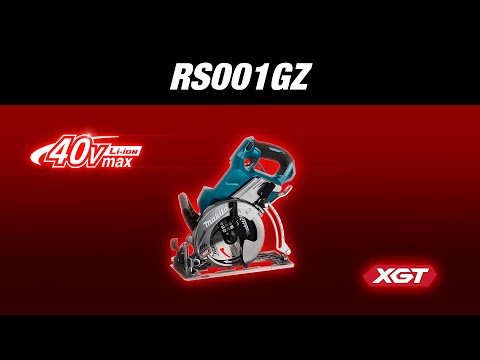 Makita RS001GZ Rankinis diskinis pjūklas, XGT, ø185x30mm, 65mm, AWS, bešepetėlinis variklis, "Z" versija - komplektuojamas be akumuliatoriaus ir kroviklio video
