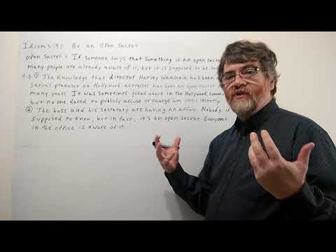 Tutor Nick P Idioms (9)  Be an Open Secret