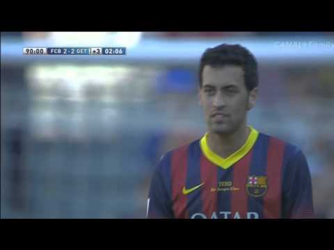 Barcelona vs Getafe Goal 2-2 Ángel Lafita