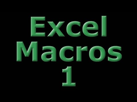 Excel Macros 1 - What is a Macro?