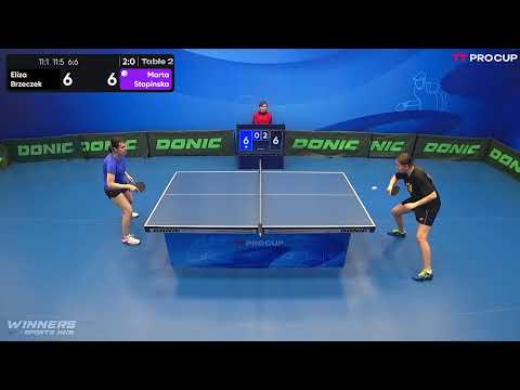 18:30 Eliza Brzeczek   3-0  Marta Stopinska  10.03.2023 | Table Tennis TT Pro.Cup Women Star.