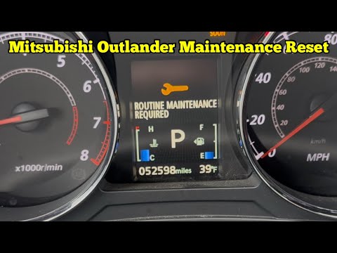 Mitsubishi Outlander Sport routine maintenance  required Reset