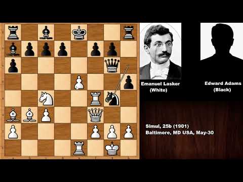 Emanuel Lasker vs Edward Bradford Adams (1901)