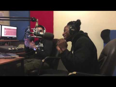 Gk Nesso freestyles at the Laurier University's "Rap Up" radio show
