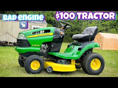 REVIVING A $100 JOHN DEERE MOWER (BLOWN ENGINE REPLACEMENT)