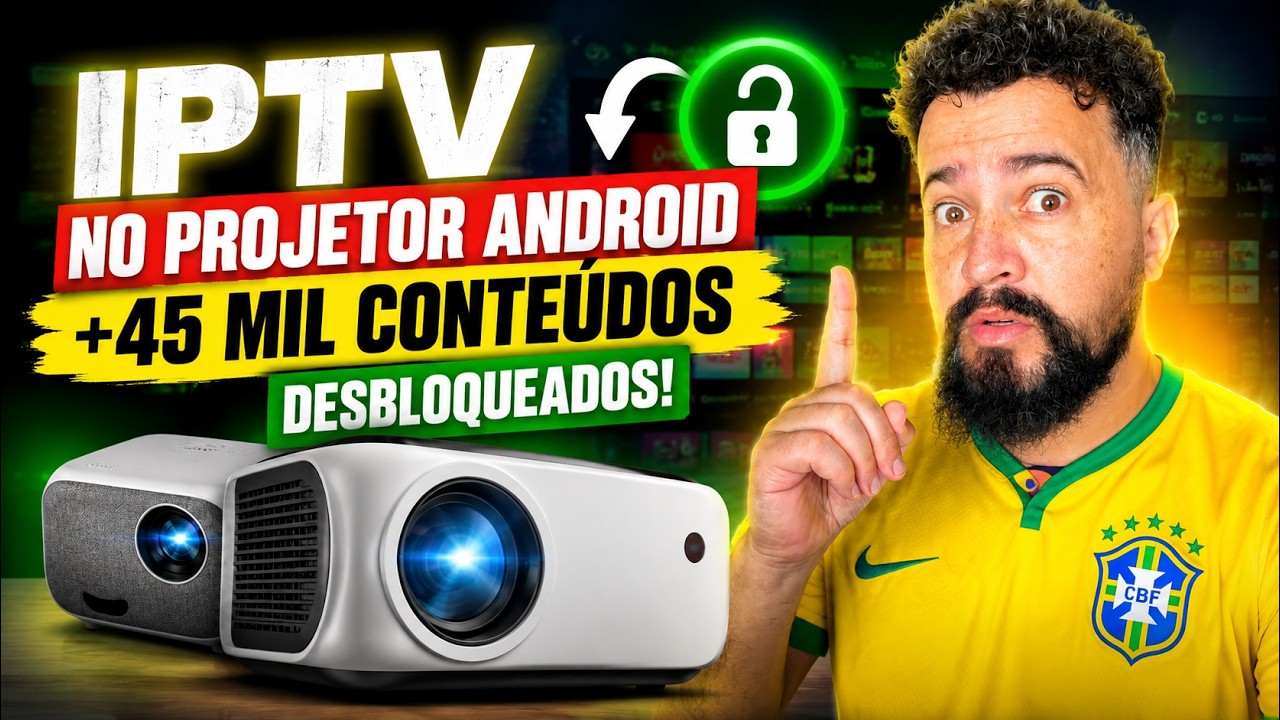 🔥 IPTV no Projetor Android – +45 Mil Conteúdos Desbloqueados! 📽️📺