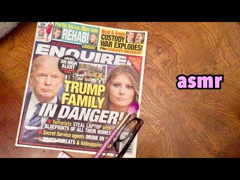 Angela Bright Relaxing Read of the National Enquirer, chewing bubble gum Quiet evening ASMR