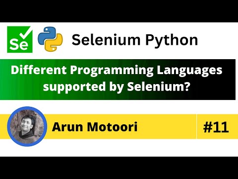 Different Programming Languages Supported By Selenium Selenium Python Part 11