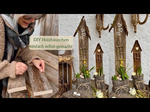 DIY Holzhäuschen – natürliche Deko aus Holz 🪵 