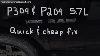 P304 Dodge Ram 5 7 HEMI misfire and a P204 injector connector rebuild