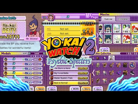 [SAVE] YO-KAI WATCH 2 100% FINISHED