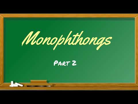 Monophthongs in English Language - short vowels