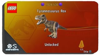 Lego Jurassic World - How to Unlock Tyrannosaurus Rex Dinosaur Character Location