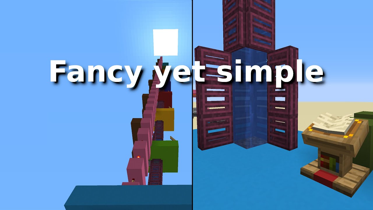 Compact, Reliable Multi-floor Bubble Elevator | Minecraft