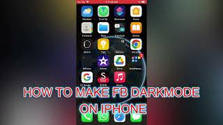 HOW TO MAKE FB DARK MODE ON IPHONE