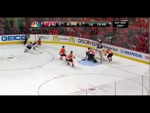 Zach Parise Goal:New Jersey Devils @ Philadelphia Flyers Game 1 4/29/12