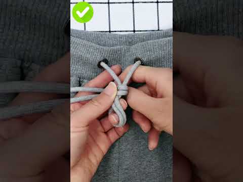 How to tie hoodie rope? Sweater strings/ Laces tie styles EP303623 #shorts #lacing #hoodielacing