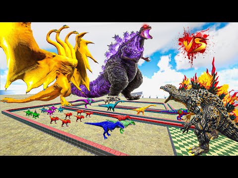 Ark Dinosaur Deathrun Vs Indoraptor Vs Spider T-rex - Ark Creature Survival Evolved
