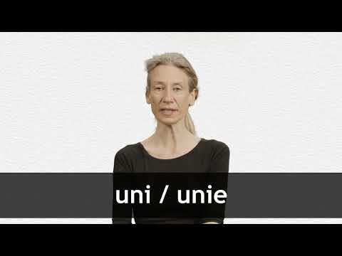 How to pronounce UNI / UNIE in French