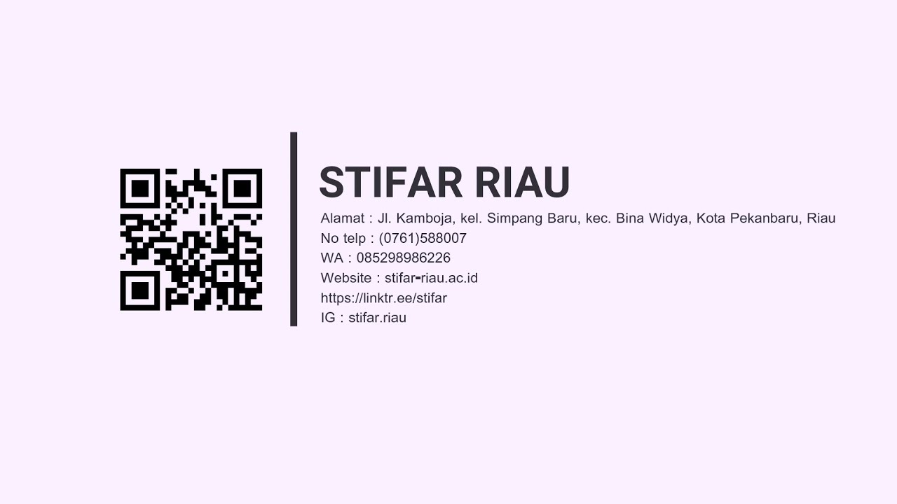 Thumbnail Video Profile STIFAR Riau