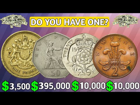 Top 4 RAREST UK Coins 2 New Pence, 50p, 20p & One Pound Worth BIG Money! 8K Rare Coins