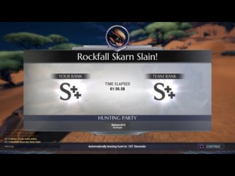 Dauntless Speedrun - Solo Rockfall Skarn(LVL7) in 1:30:58 (WR)