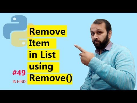 49 Python Tutorial Remove Item In List Using Remove Method Hindi