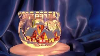 Vánoční skleněný svícen KALICH ČIRÁ HŮRKA 10 cm, 1 ks