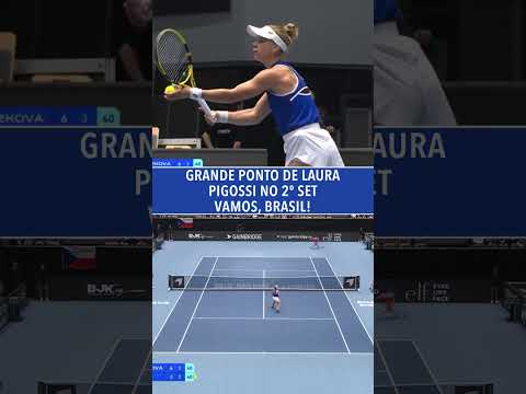 É O BRASIL!! Pontaço da Laura Pigossi reagiu na Billie Jean Kings Cup! #shorts