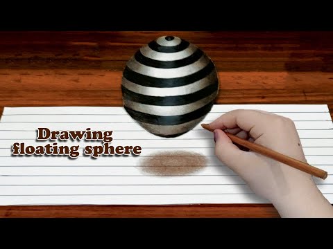 Drawing floating sphere - how to draw 3d striped ball