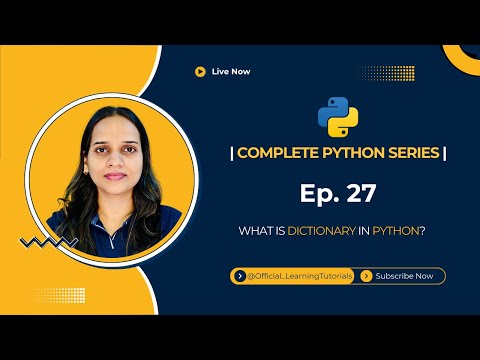Tutorial 27 What Is Dictionary In Python