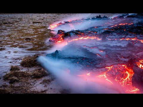 VOLCANIC ERUPTION IN 4K - ICELAND-2021