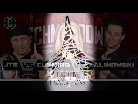 JTE VS Rachel Cushing VS Mike Kalinowski   Movie Trivia Schmoedown   High Five Reaction