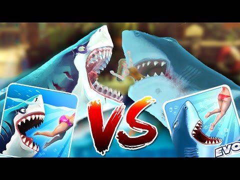 HUNGRY SHARK WORLD vs HUNGRY SHARK EVO - New Megalodon VS Old Megalodon Gameplay