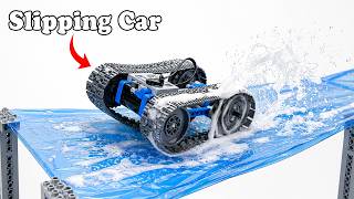 LEGO Car vs Super Slippery Water Bridge - Can Car Moving? | Smart Lego